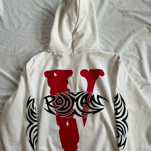 Vlone Rodman Logo Hoodie White ヴィーローンロッドマンコラボ Vlone Rodman Logo Hoodie White ヴィーローンロッドマンコラボ